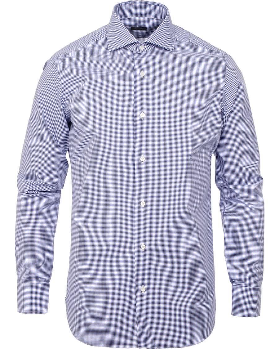 barba napoli slim fit shirt check navy Klær Eller Klær yx59f